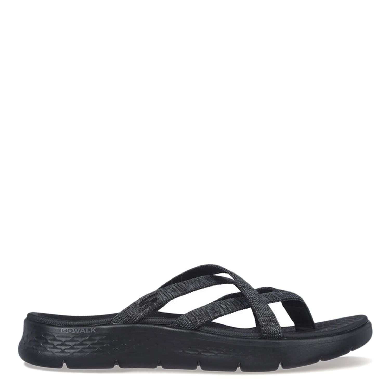 Peltz Shoes  Women's Skechers GO WALK FLEX Sandal - Spotlight Sandal BLACK 141410-BKGY