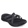 Peltz Shoes  Women's Skechers GO WALK FLEX Sandal - Spotlight Sandal BLACK 141410-BKGY