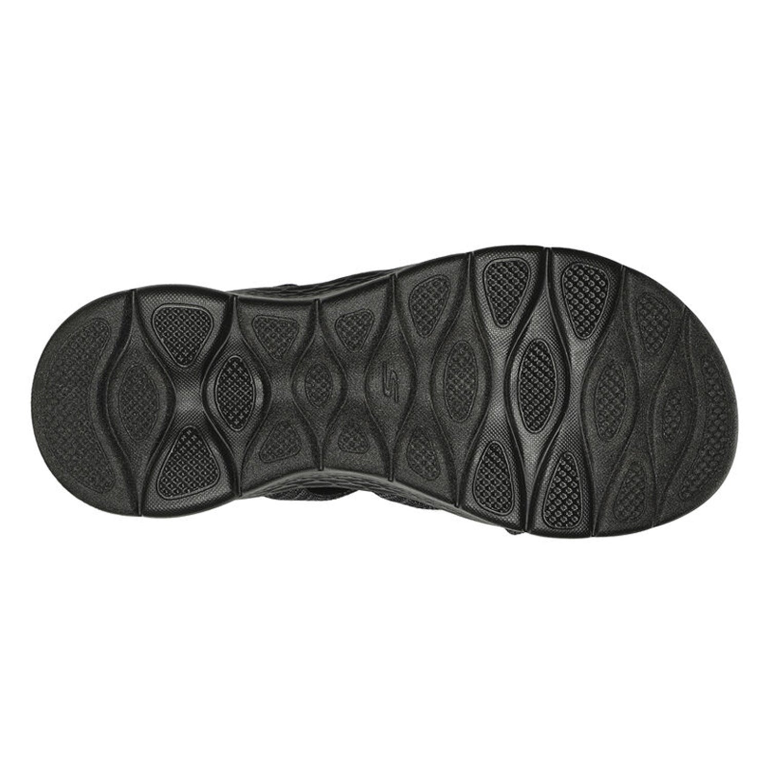 Peltz Shoes  Women's Skechers GO WALK FLEX Sandal - Spotlight Sandal BLACK 141410-BKGY