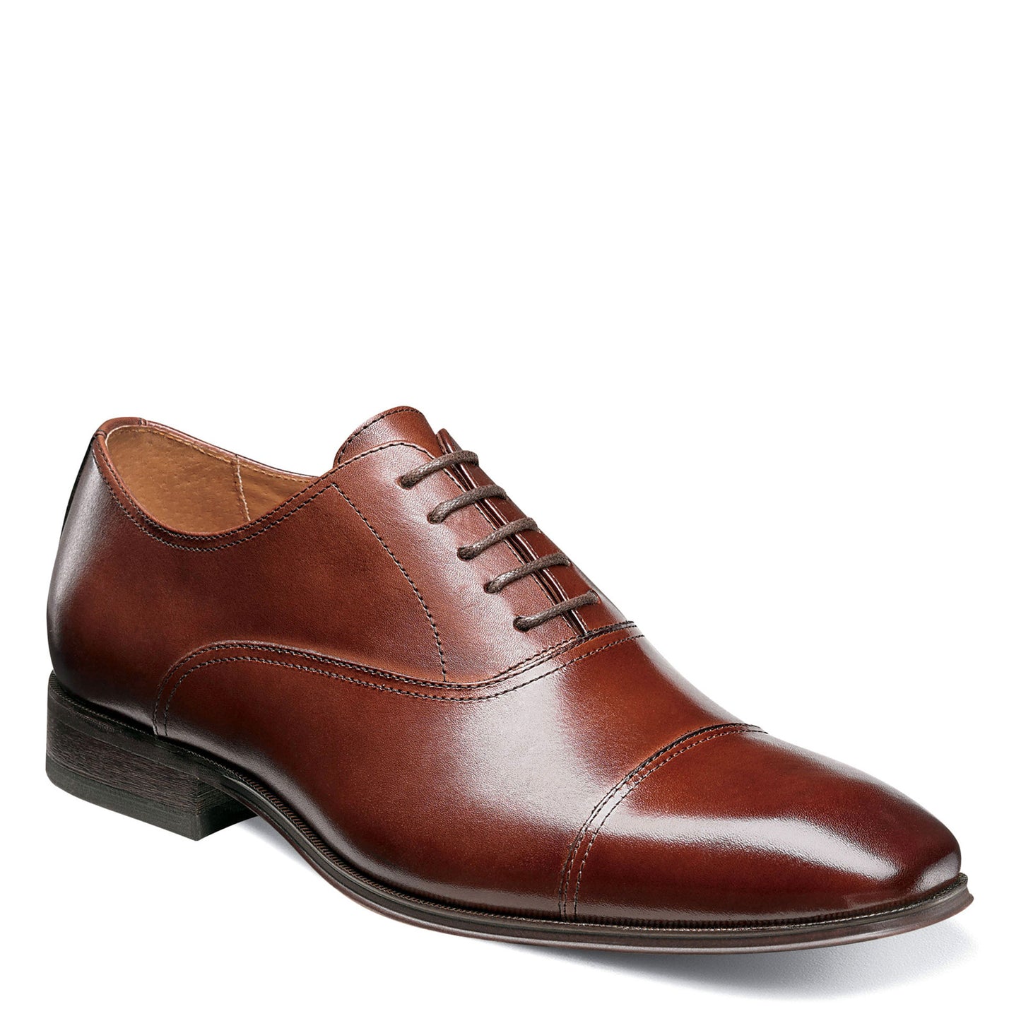 Peltz Shoes  Men's Florsheim Corbetta Cap Toe Oxford COGNAC 14180-221