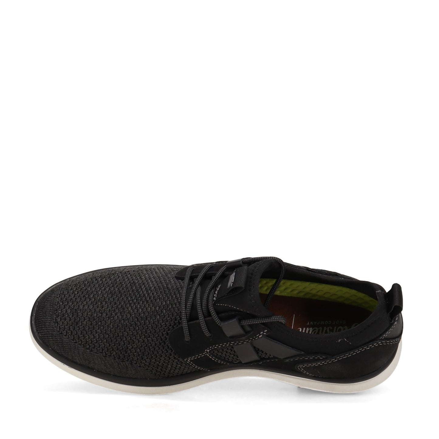 Peltz Shoes  Men's Florsheim Venture Knit Plain Toe Oxford BLACK 14315-001