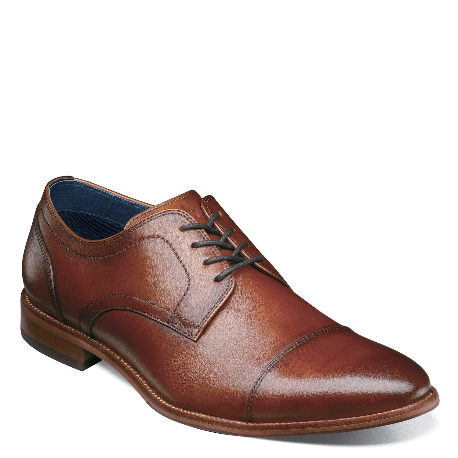 Peltz Shoes  Men's Florsheim Flex Cap Toe Oxford COGNAC 14317-221