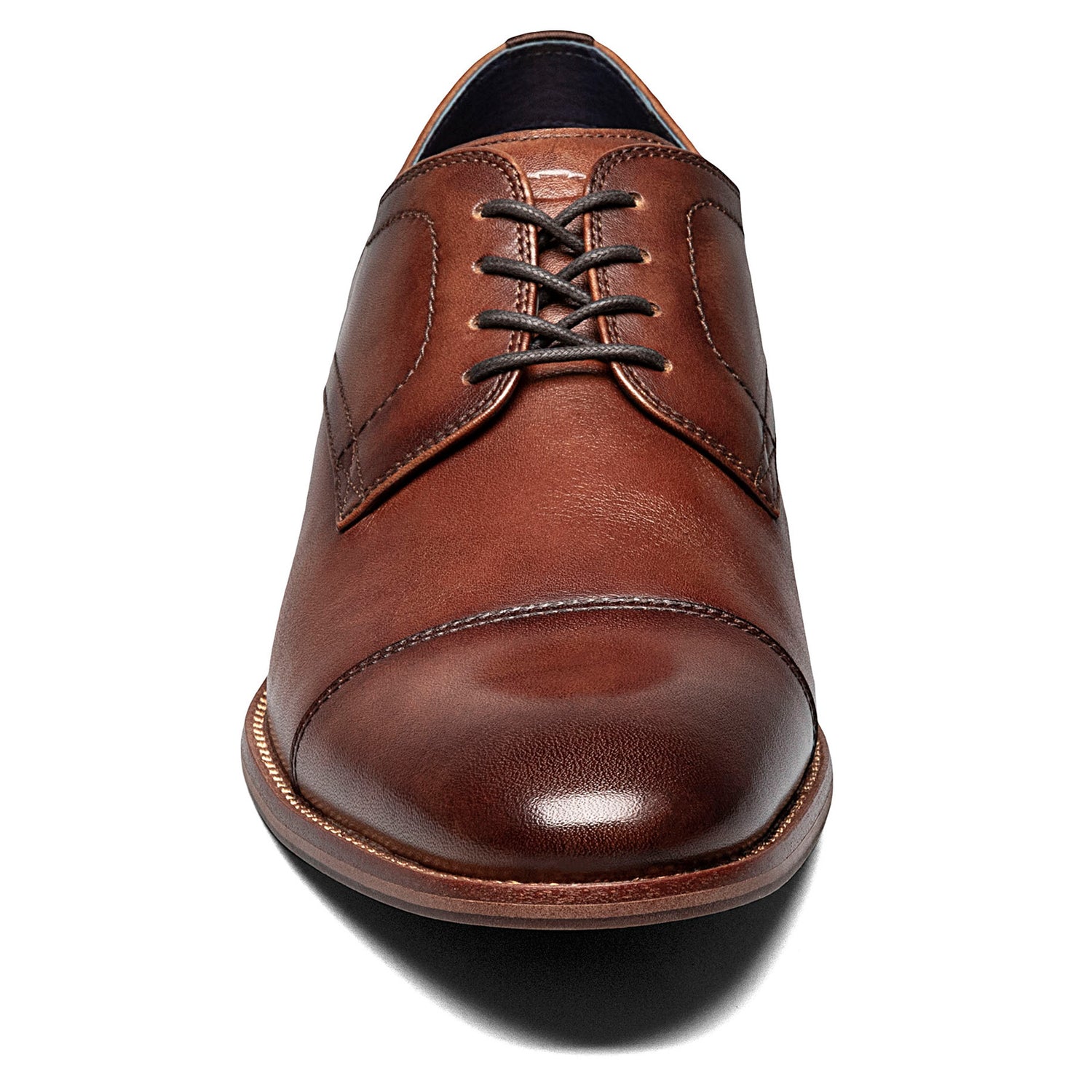 Peltz Shoes  Men's Florsheim Flex Cap Toe Oxford COGNAC 14317-221