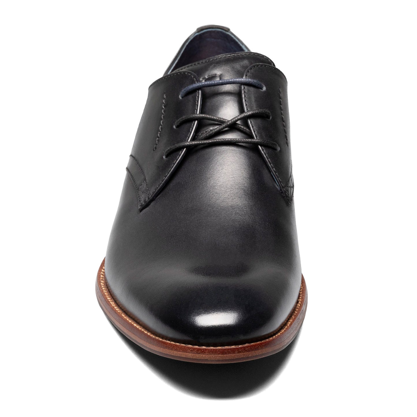 Peltz Shoes  Men's Florsheim Flex Plain Toe Oxford BLACK 14318-001