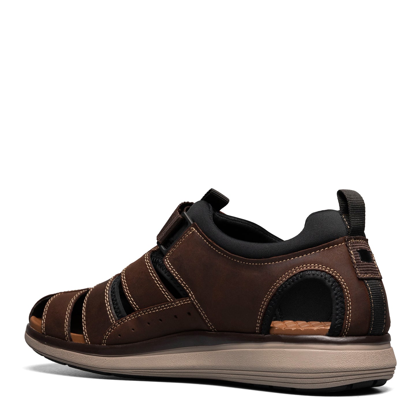 Peltz Shoes  Men's Florsheim Venture Fisherman Sandal Brown Crazy Horse 14320-215