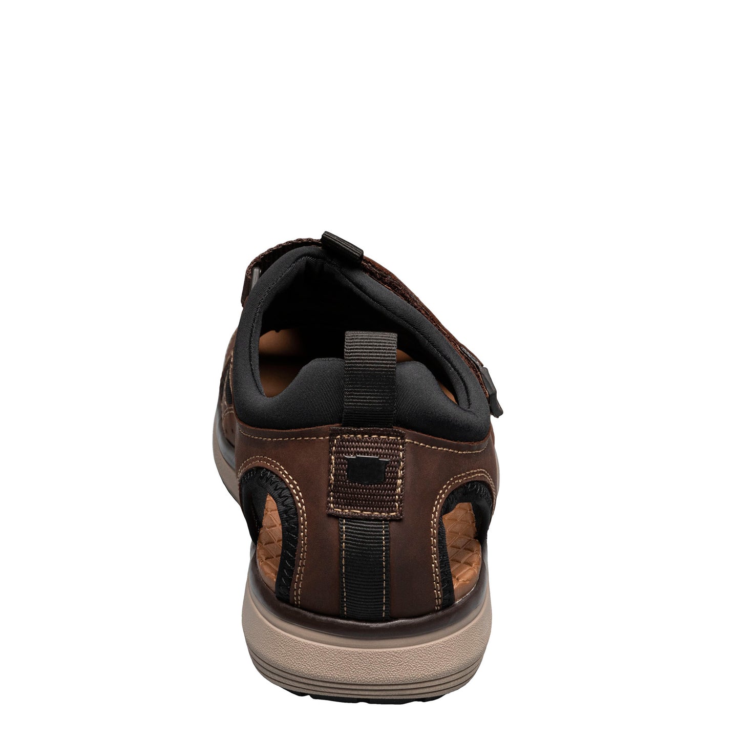 Peltz Shoes  Men's Florsheim Venture Fisherman Sandal Brown Crazy Horse 14320-215