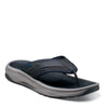 Peltz Shoes  Men's Florsheim Tread Lite Thong Sandal BLACK 14363-001