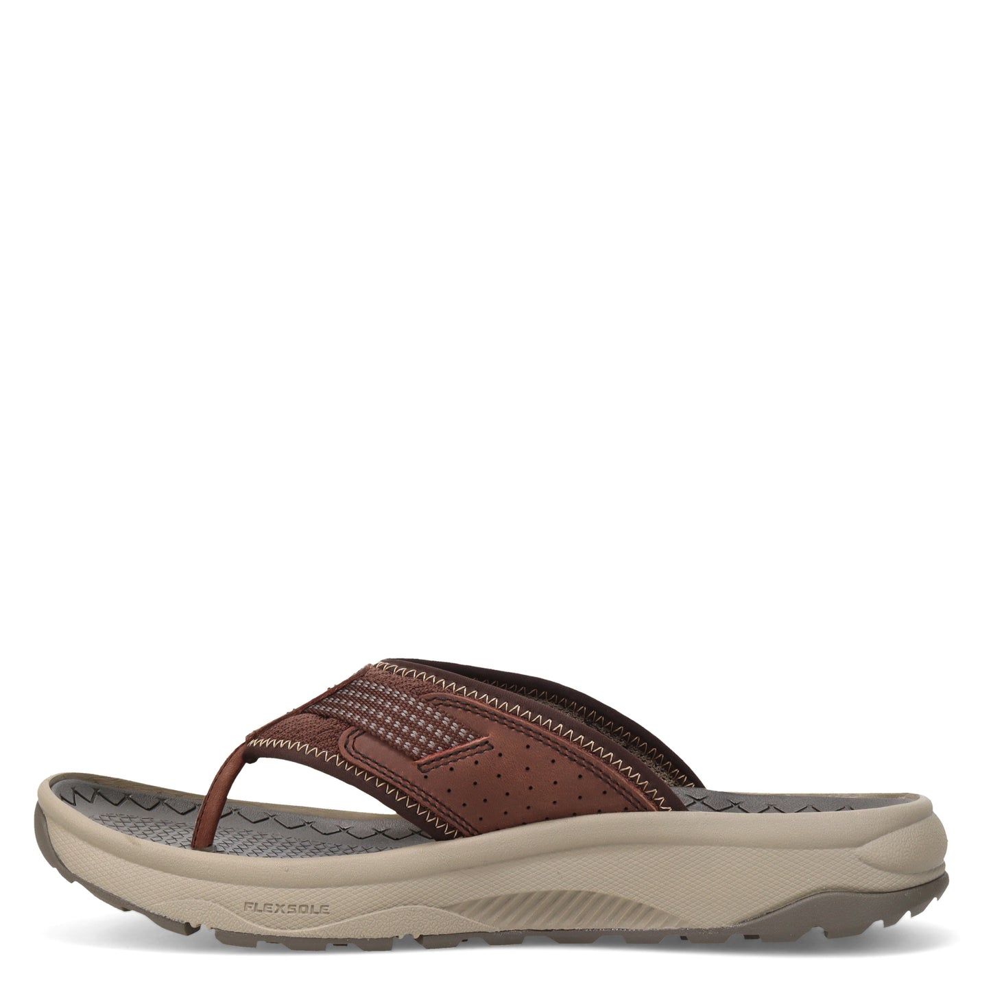 Peltz Shoes  Men's Florsheim Tread Lite Thong Sandal BROWN 14363-215