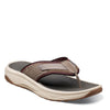 Peltz Shoes  Men's Florsheim Tread Lite Thong Sandal BROWN CRAZYHORSE 14363-260