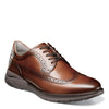 Peltz Shoes  Men's Florsheim Frenzi Wingtip Oxford COGNAC 14381-221