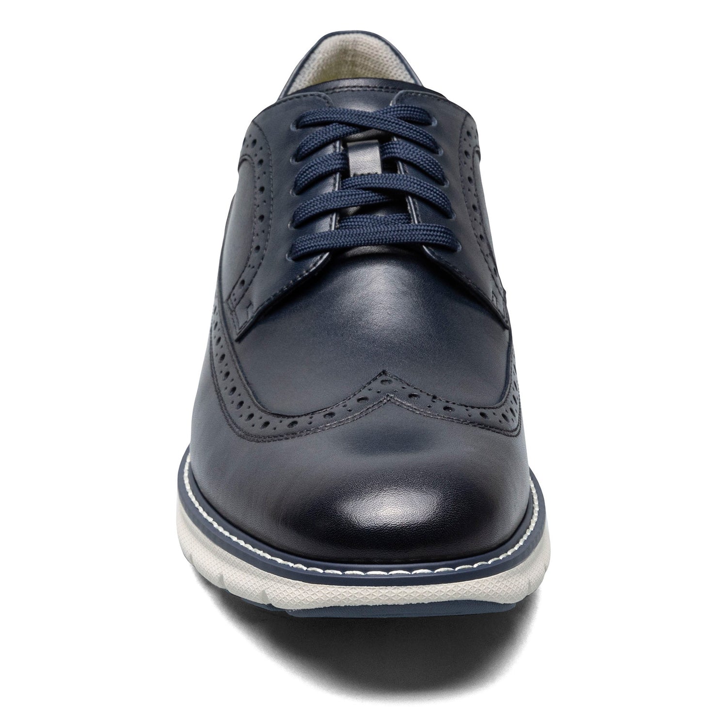 Peltz Shoes  Men's Florsheim Frenzi Wingtip Oxford NAVY 14381-410