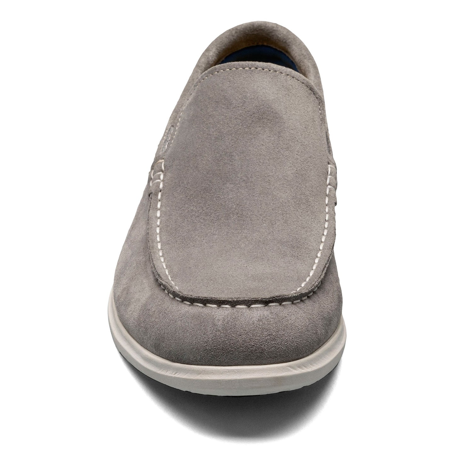 Peltz Shoes  Men's Florsheim Hamptons Moc Toe Venetian Loafer GREY SUEDE 14397-061