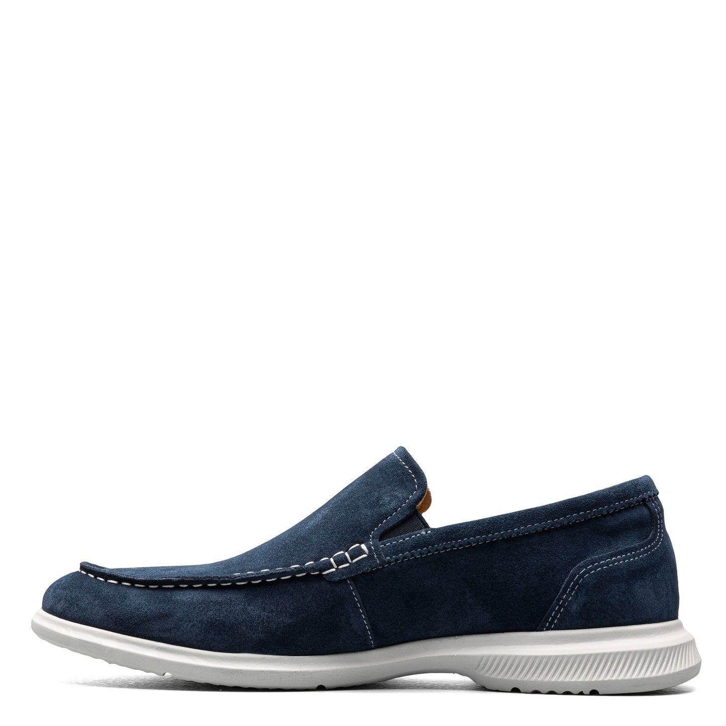 Peltz Shoes  Men's Florsheim Hamptons Moc Toe Venetian Loafer NAVY SUEDE 14397-415