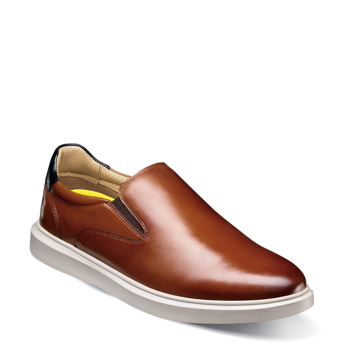 Peltz Shoes  Men's Florsheim Social Plain Toe Slip-On COGNAC 14428-229