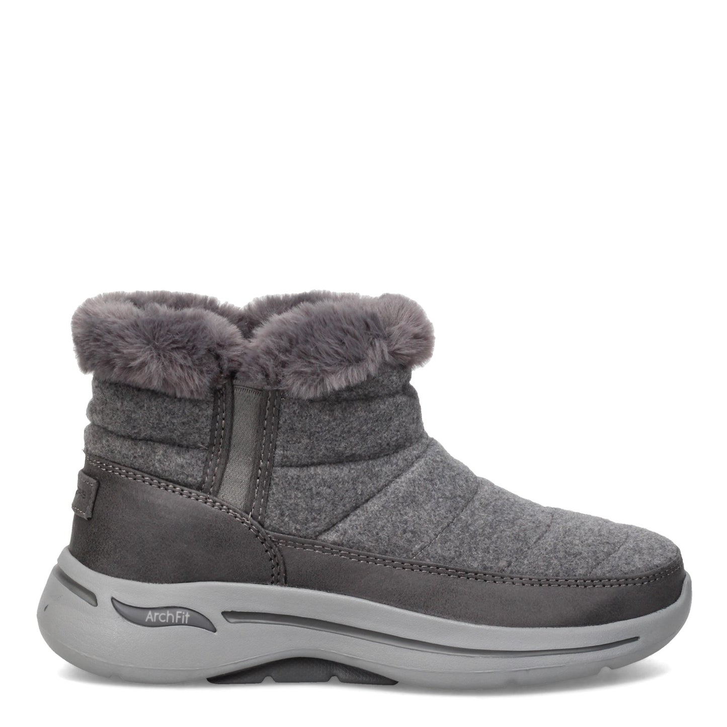 Peltz Shoes  Women's Skechers GO WALK Arch Fit - Winter Boot CHARCOAL 144403-CHAR