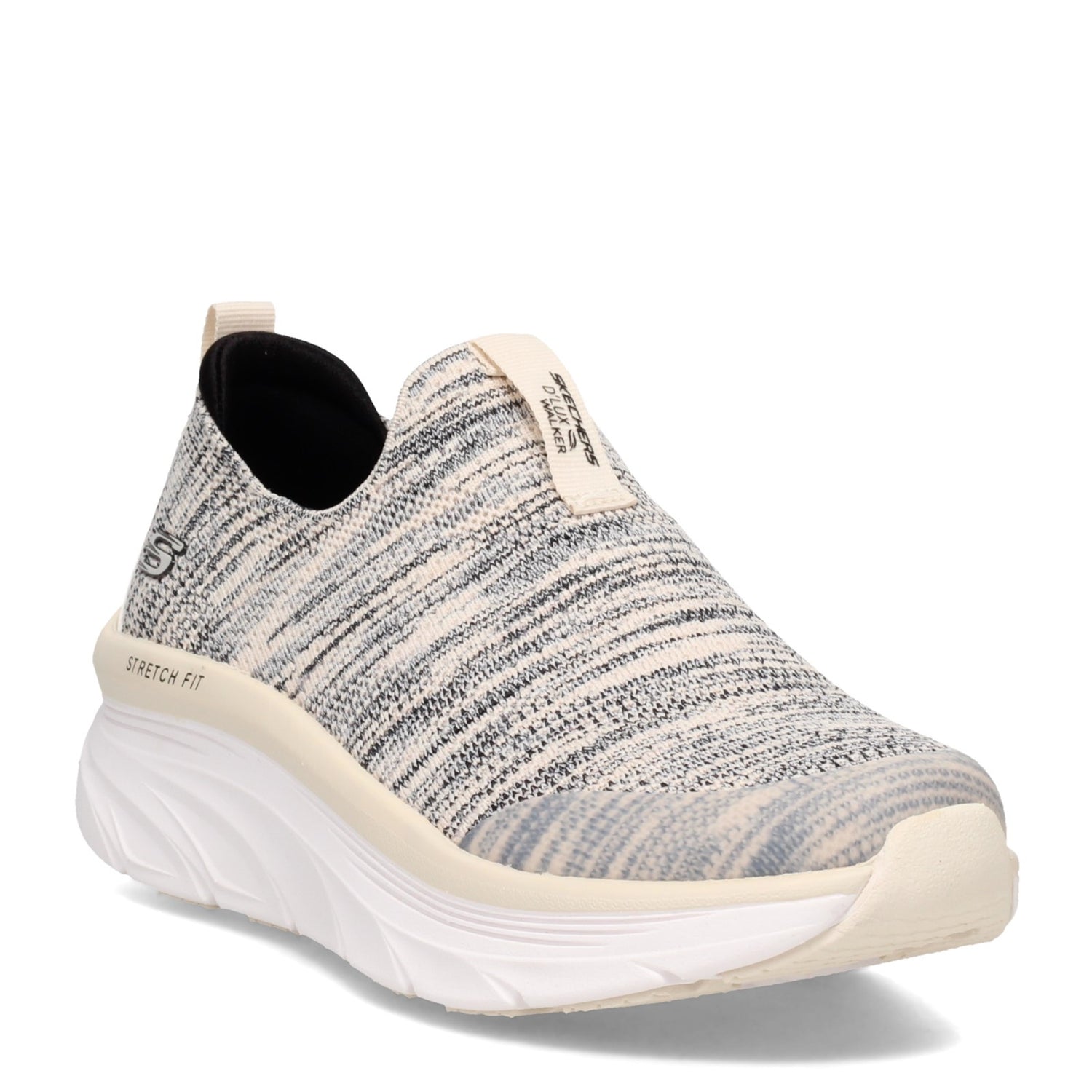 Peltz Shoes  Women's Skechers D'Lux Walker - Quick Upgrade Walking Shoe NATURAL BLACK 149128-NTBK