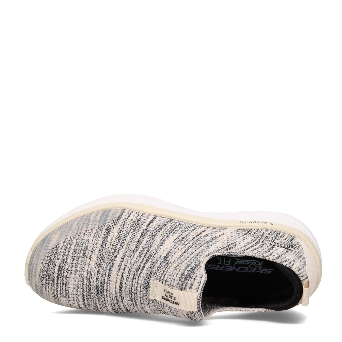 Peltz Shoes  Women's Skechers D'Lux Walker - Quick Upgrade Walking Shoe NATURAL BLACK 149128-NTBK