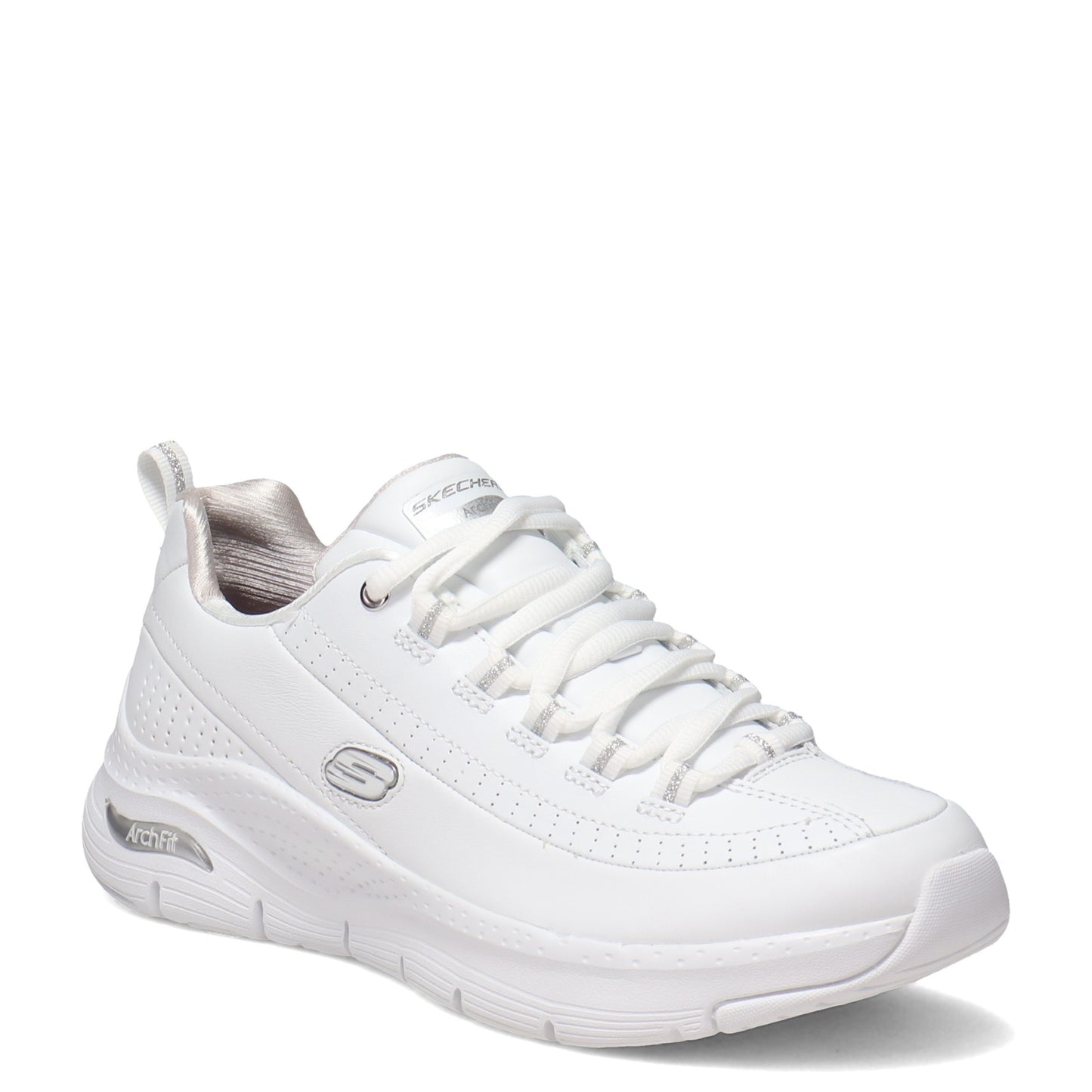 Peltz Shoes  Women's Skechers Arch Fit - Citi Drive Sneaker - Wide Width WHITE 149146W-WSL