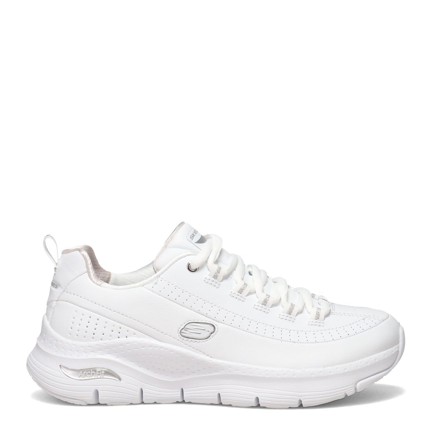 Peltz Shoes  Women's Skechers Arch Fit - Citi Drive Sneaker - Wide Width WHITE 149146W-WSL