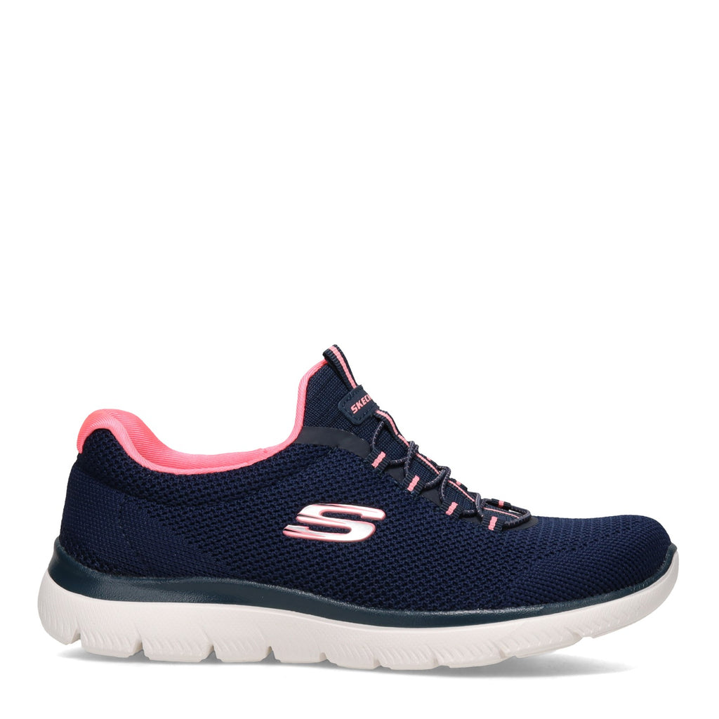 Women's Skechers Summits - Cool Classic Sneaker - Wide Width NAVY / PINK 149206W-NVPK