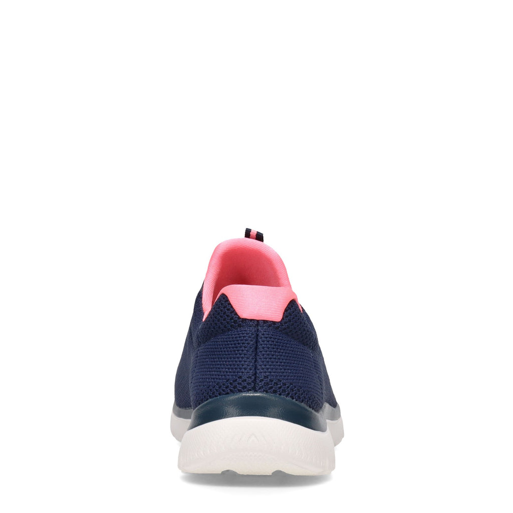 Women's Skechers Summits - Cool Classic Sneaker - Wide Width NAVY / PINK 149206W-NVPK