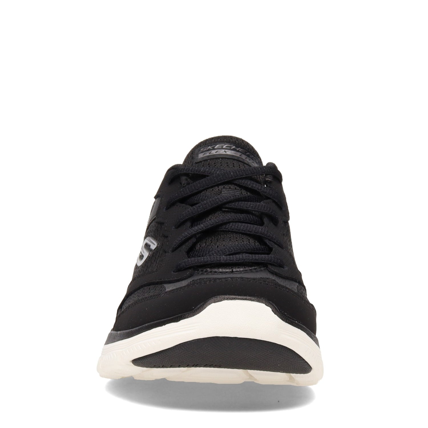 Peltz Shoes  Women's Skechers Flex Appeal 4.0 Sneaker BLACK / WHITE 149305-BKW