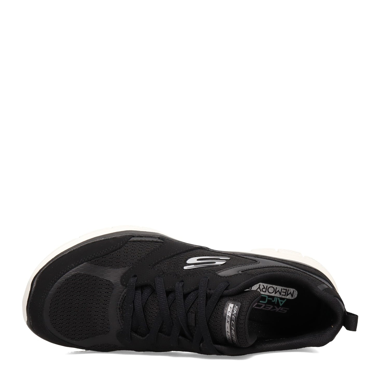 Peltz Shoes  Women's Skechers Flex Appeal 4.0 Sneaker BLACK / WHITE 149305-BKW