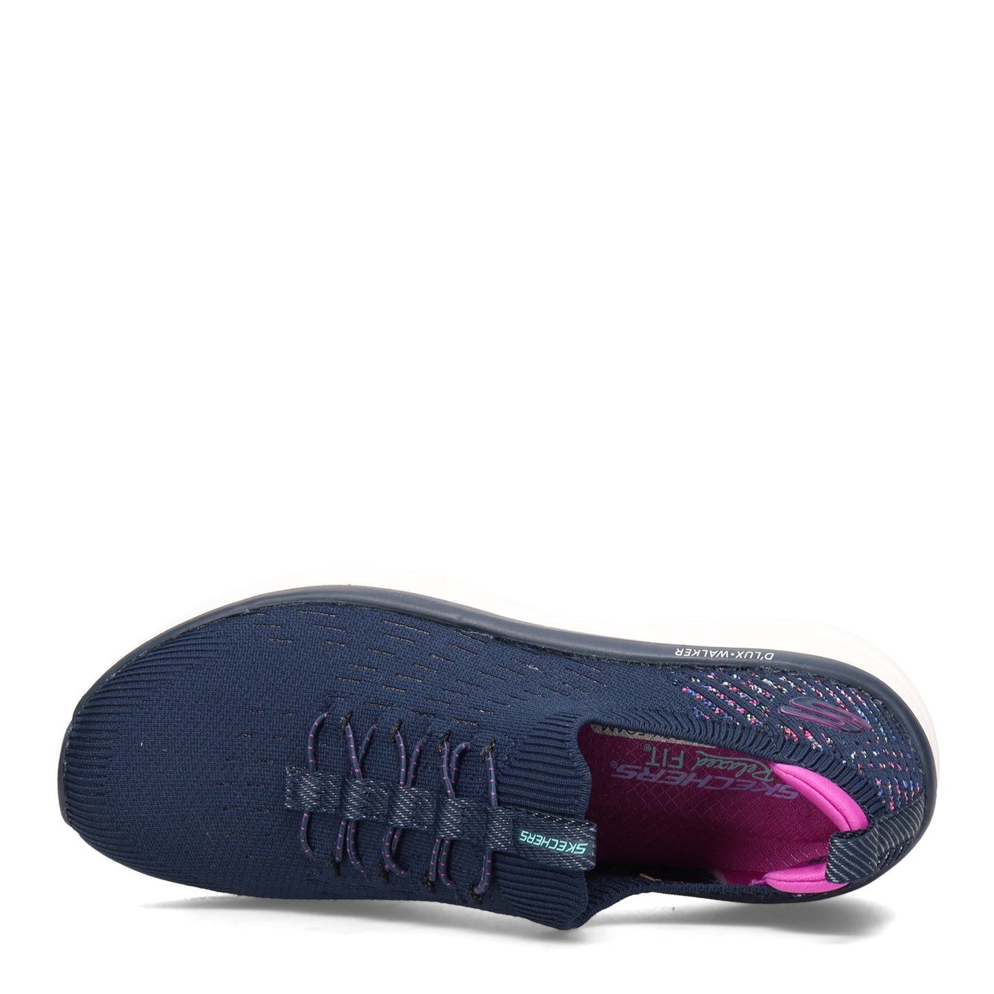Peltz Shoes  Women's Skechers D'Lux Walker Star Stunner Sneaker NAVY 149356-NVPR