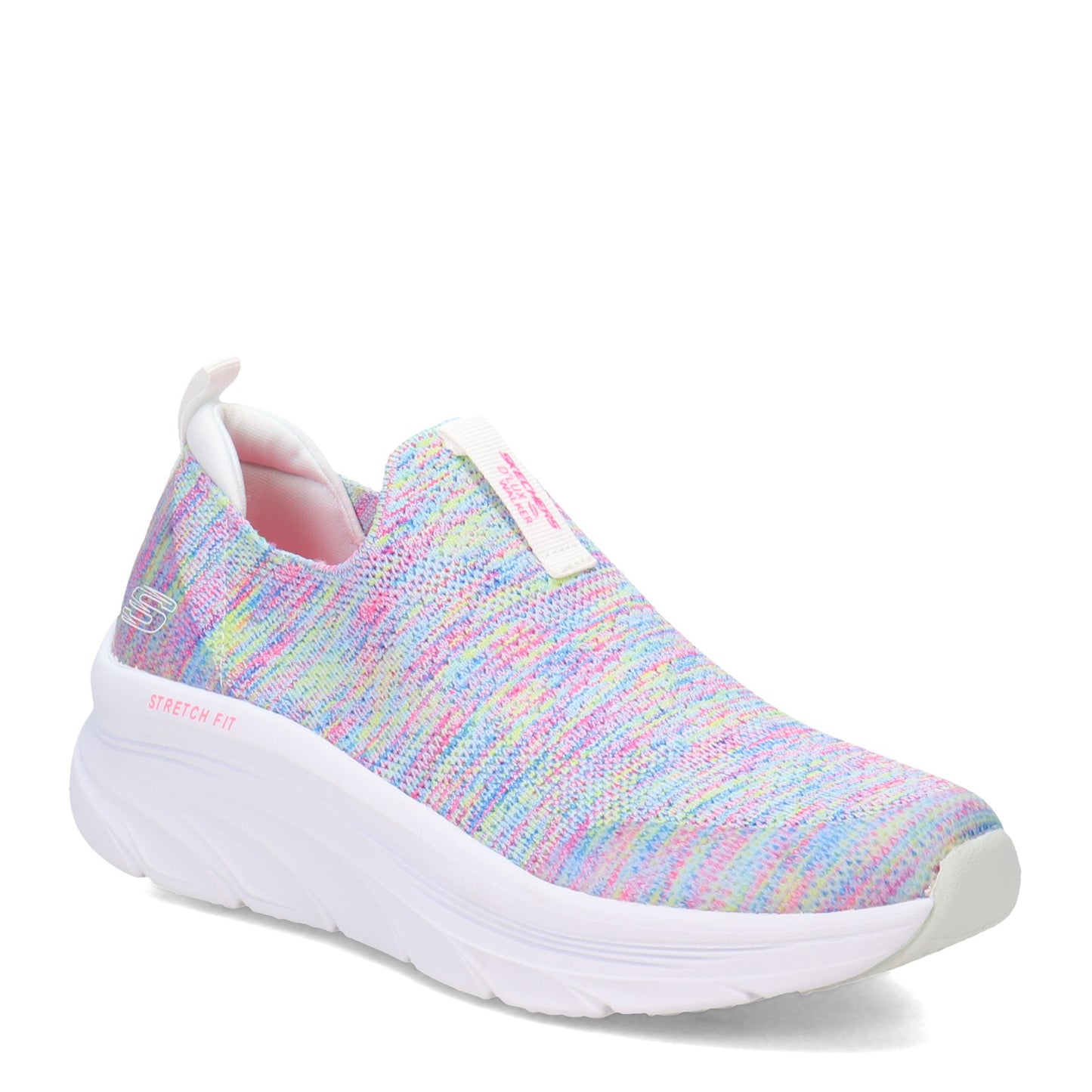 Peltz Shoes  Women's Skechers Relaxed Fit: D'Lux Walker - Rainbow Sky Walking Shoe WHITE MULTI 149367-WMLT