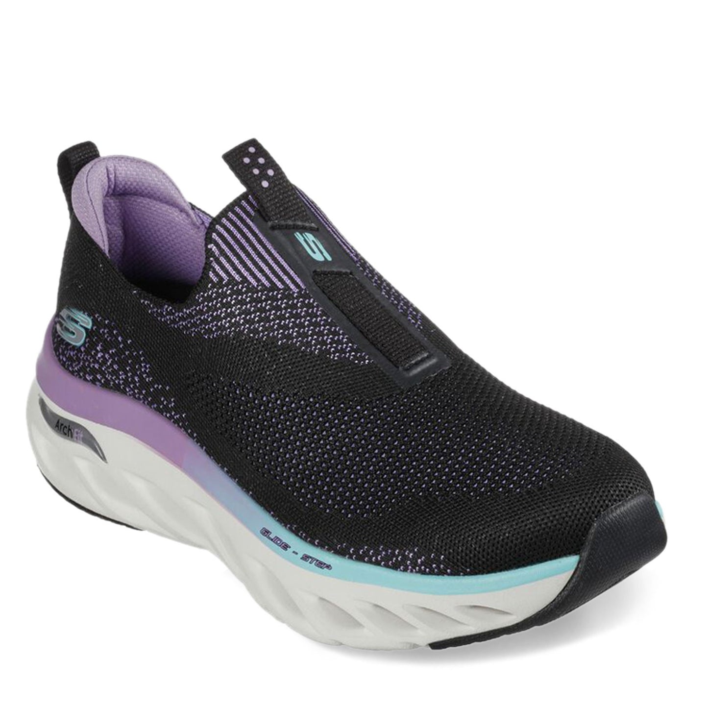 Peltz Shoes  Women's Skechers Arch Fit Glide-Step Sneaker BLACK MULTI 149387-BKMT