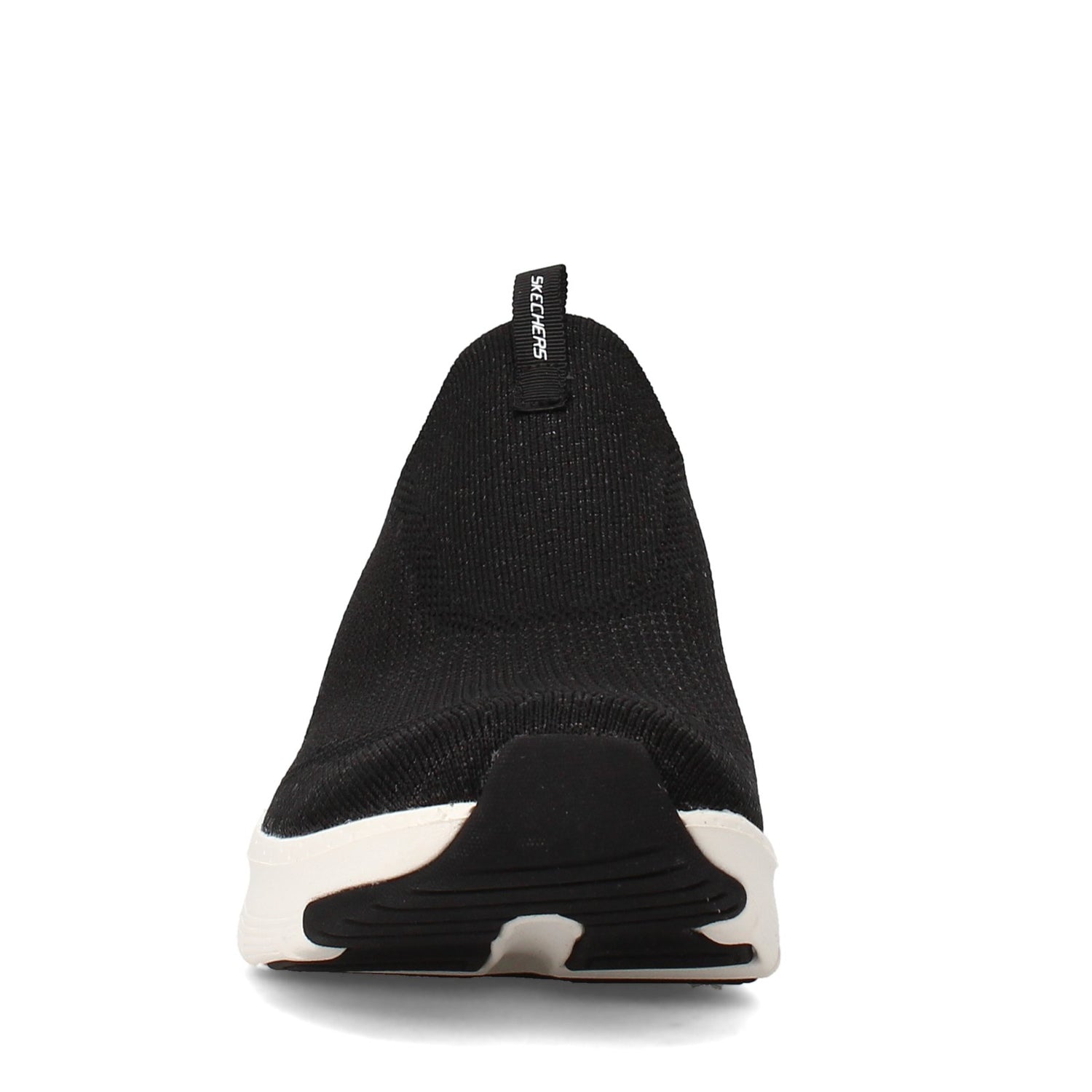 Peltz Shoes  Women's Skechers Arch Fit - Keep It Up Slip-On BLACK / WHITE 149415-BKW
