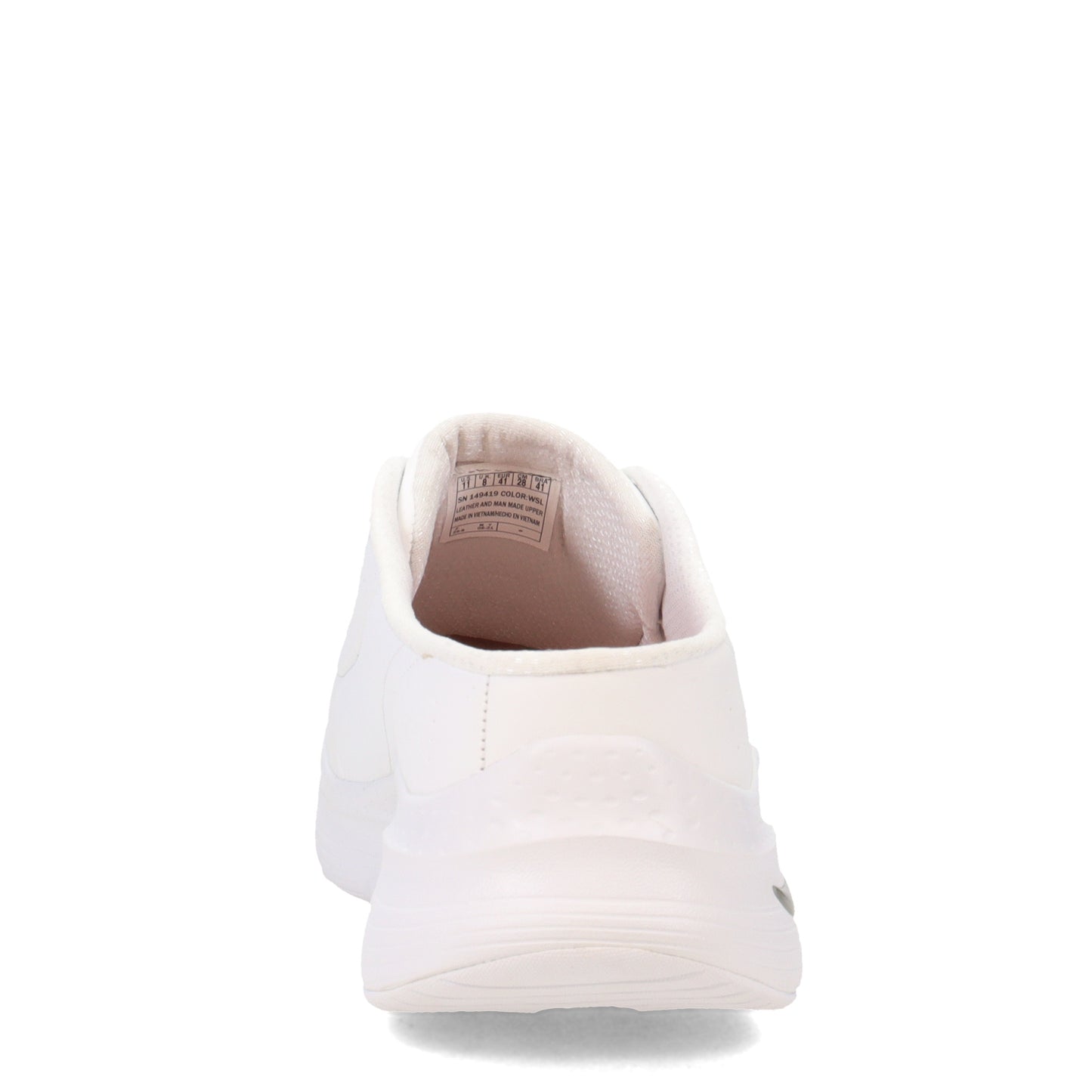 Peltz Shoes  Women's Skechers Arch Fit - Blessful Me Slip-On Sneaker WHITE SILVER 149419-WSL
