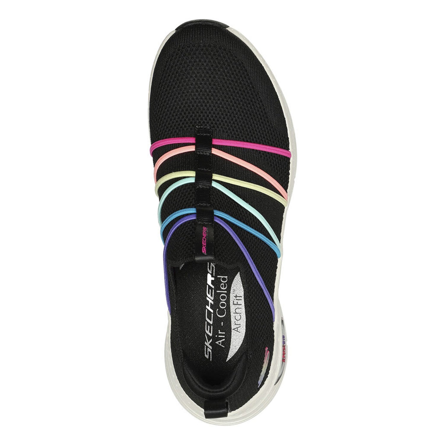 Peltz Shoes  Women's Skechers Arch Fit - Bright Side Sneaker BLACK 149565-BKMT