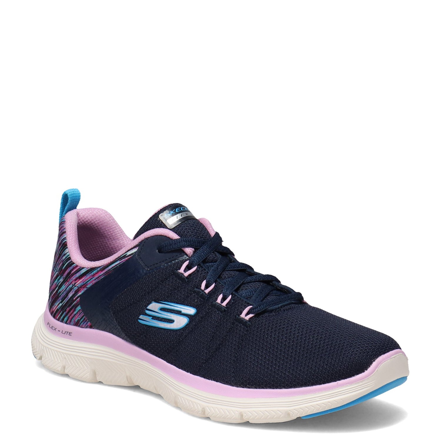 Peltz Shoes  Women's Skechers Flex Appeal 4.0 - Dream Easy Running Shoe NAVY MULTI 149571-NVMT