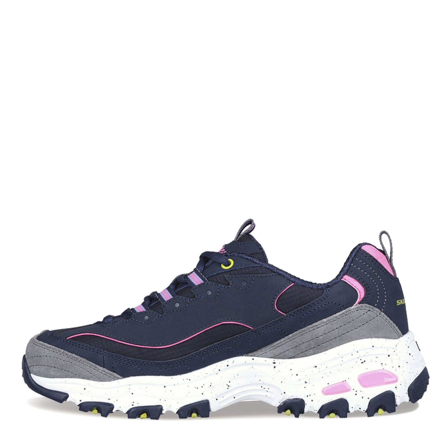 Peltz Shoes  Women's Skechers D'Lites - Bold Views Sneaker NAVY MULTI 149589-NVMT