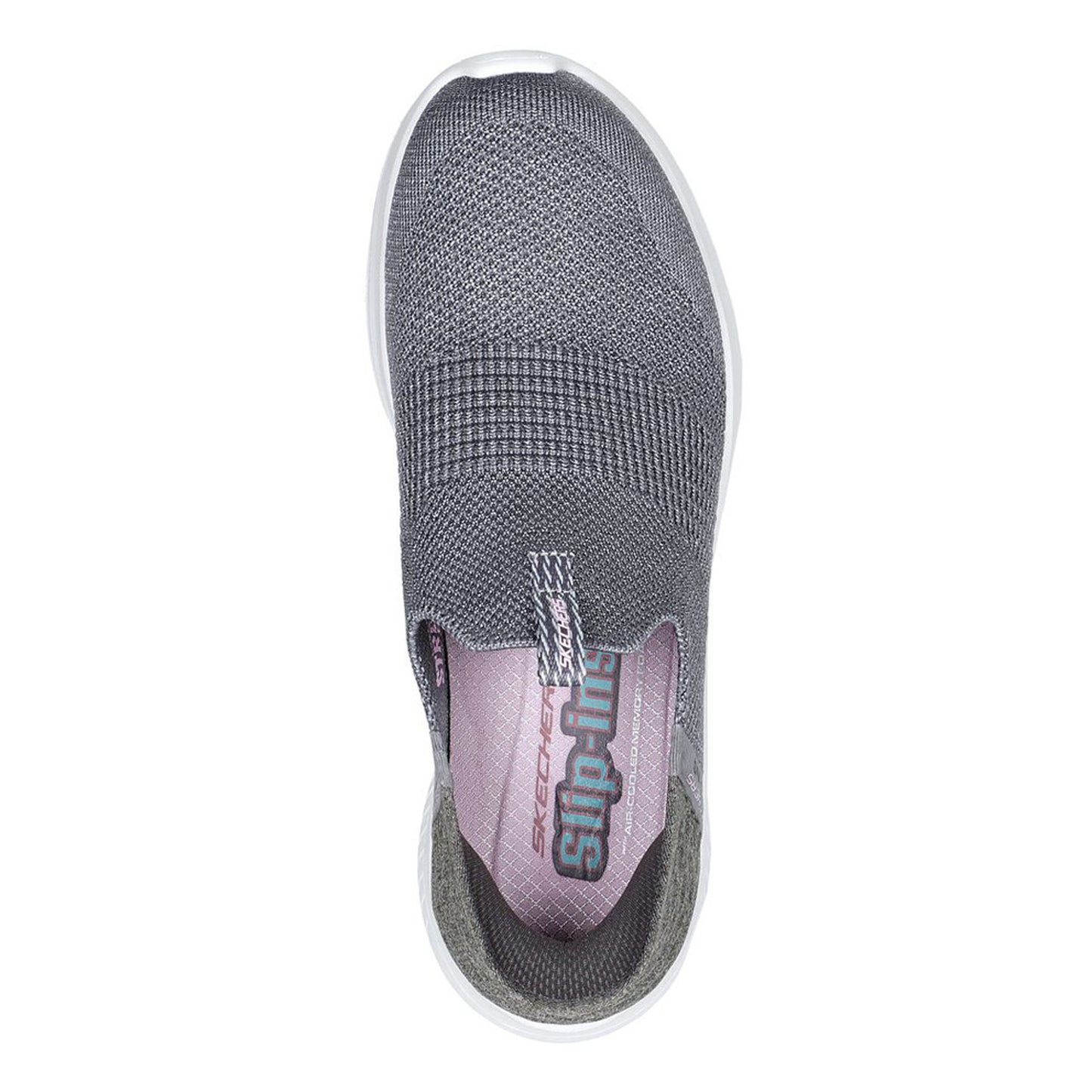 Peltz Shoes  Women's Skechers Slip-ins: Ultra Flex 3.0 - Smooth Step Sneaker - Wide Width GREY 149709W-GRY