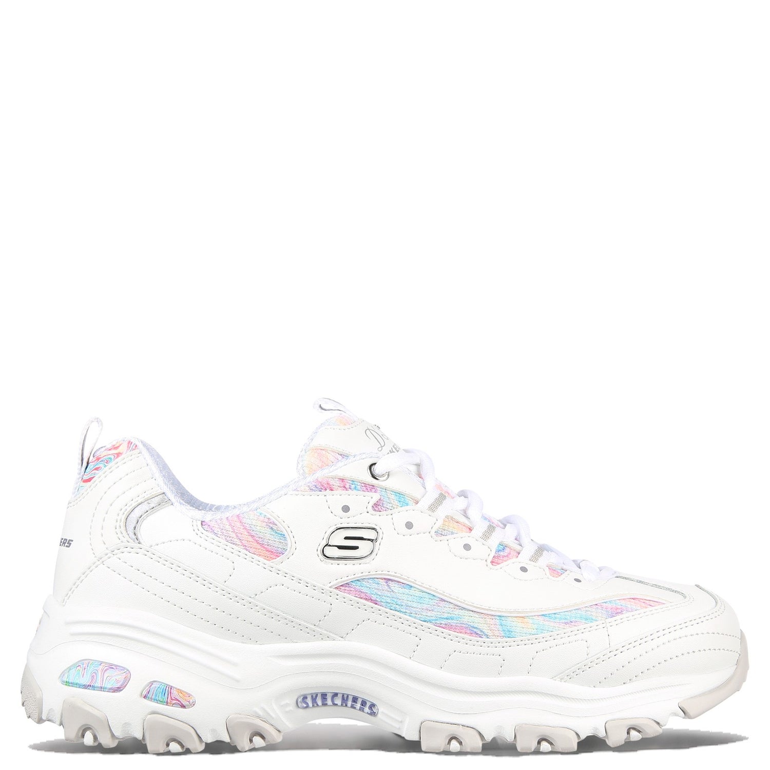 Peltz Shoes  Women's Skechers D'Lites - Whimsical Dreams Sneaker WHITE PASTEL 149789-WMLT
