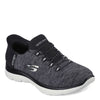 Peltz Shoes  Women's Skechers Slip-ins Summits Dazzling Haze Sneaker - Wide Width BLACK 149937W-BKW