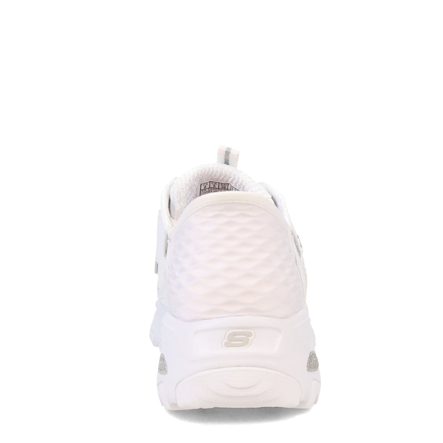 Peltz Shoes  Women's Skechers Slip-Ins: D'Lites Sneaker WHITE/SILVER 150031-WSL