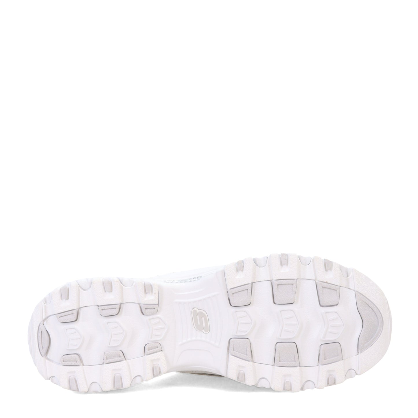 Peltz Shoes  Women's Skechers Slip-Ins: D'Lites Sneaker WHITE/SILVER 150031-WSL