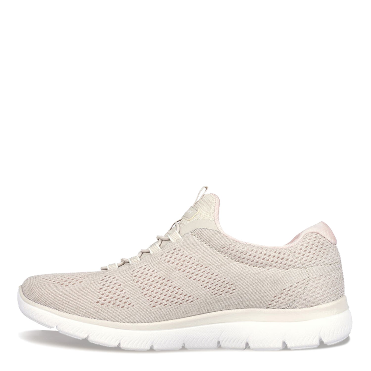 Peltz Shoes  Women's Skechers Summits - Fun Flair Sneaker TAUPE PINK 150113-TPPK