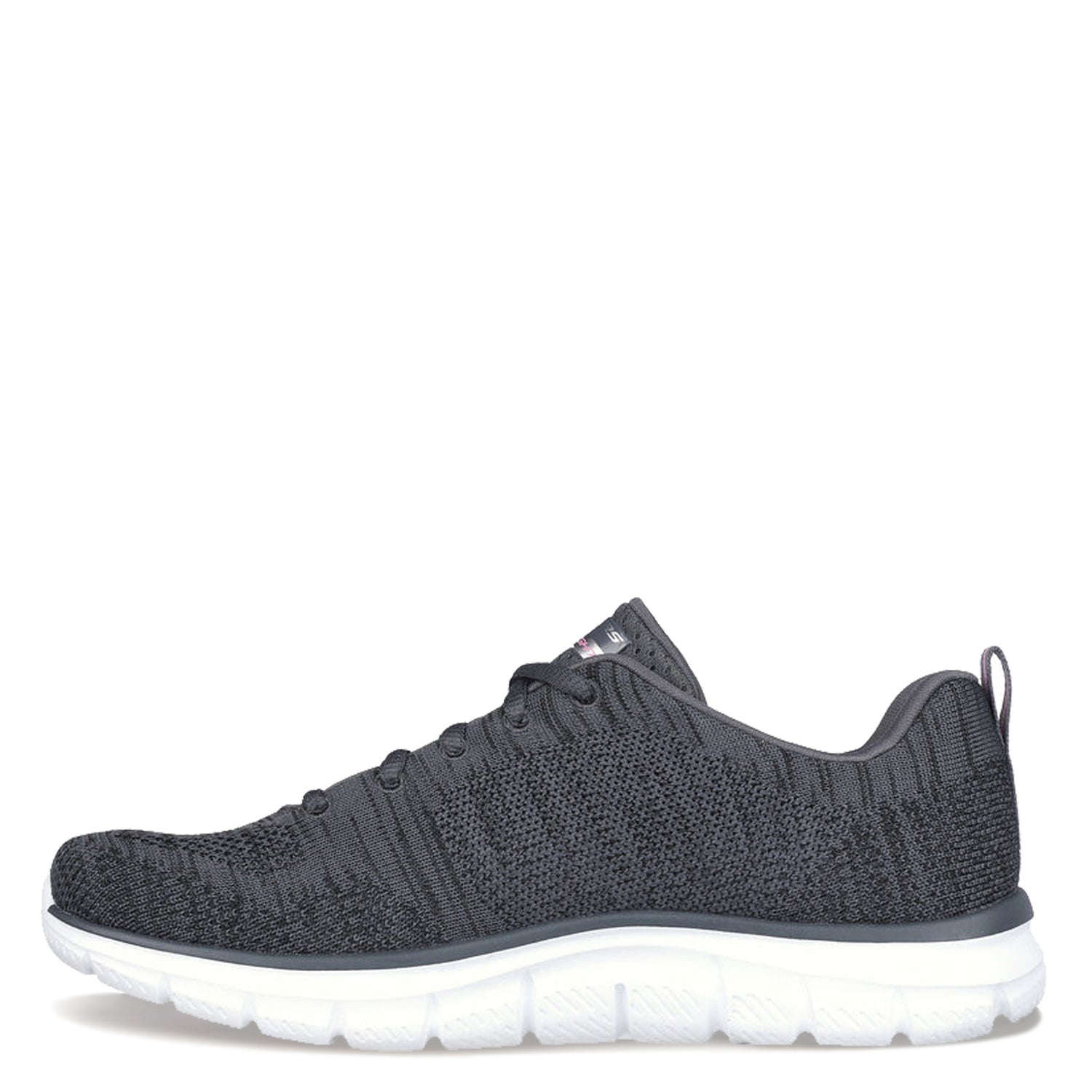 Peltz Shoes  Women's Skechers Track - Daytime Dreamer Sneaker CHARCOAL PINK 150142-CCPK