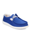 Peltz Shoes  Men's Hey Dude Wally Sox Fans Slip-On BLUE WHITE 150202663