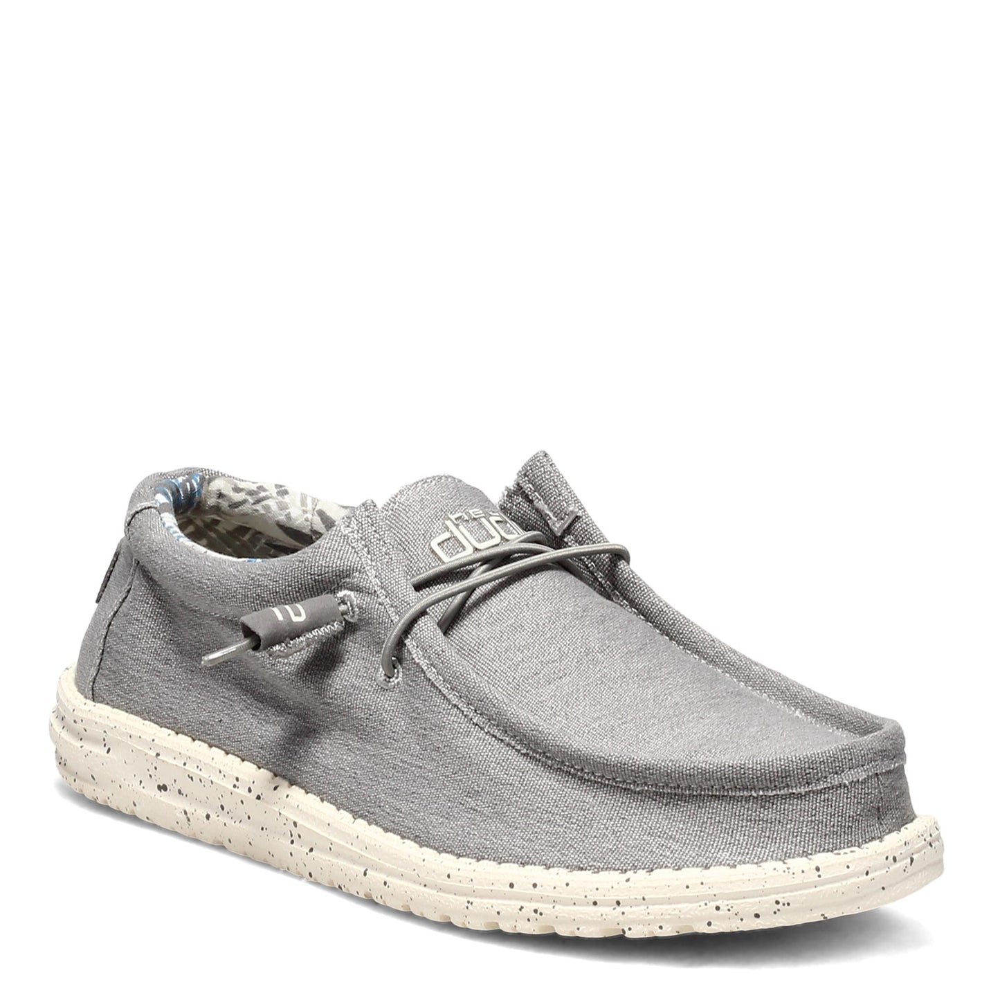 Peltz Shoes  Men's Hey Dude Wally Stretch Shoe IRON GREY 150203910