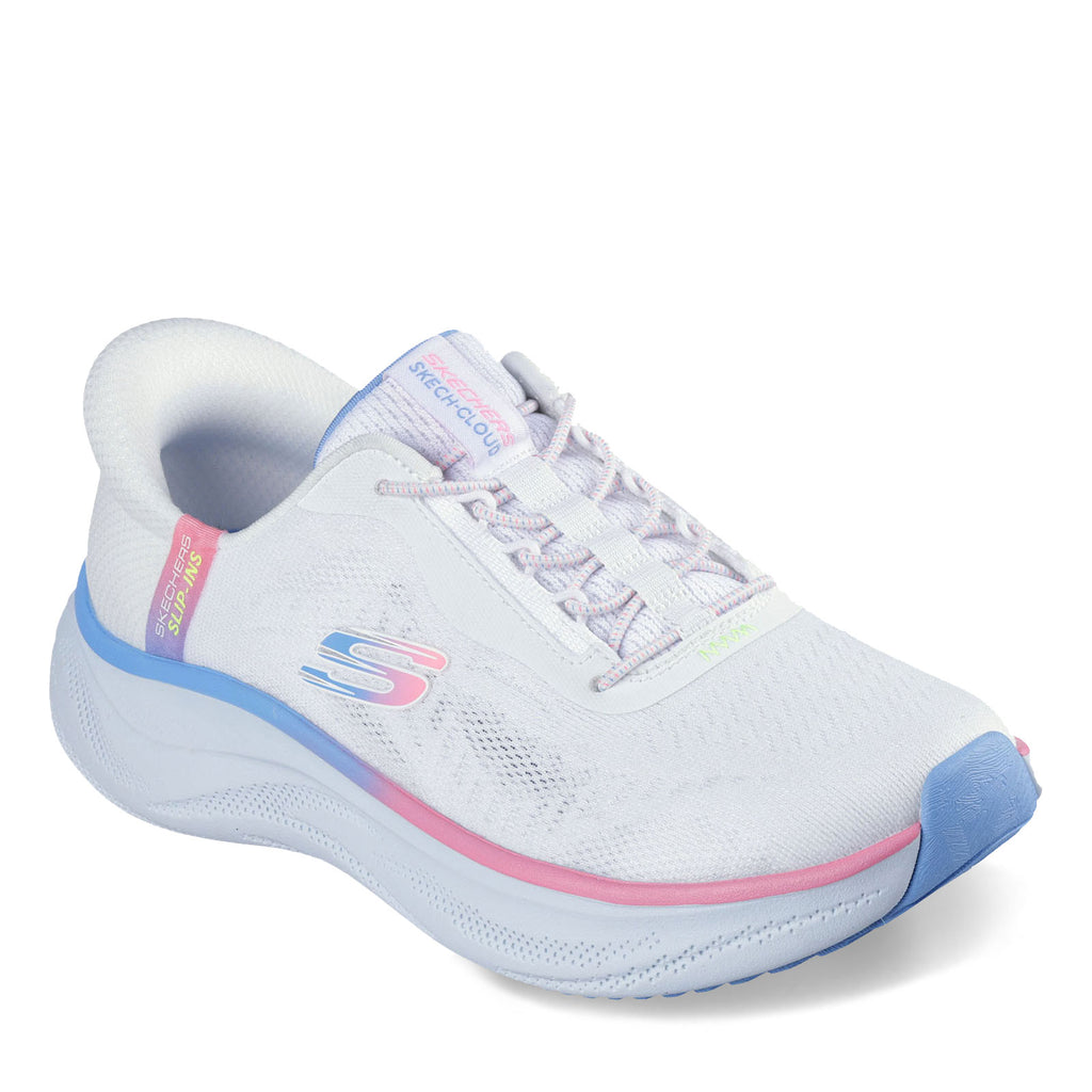 Women's Skechers Slip-ins: Skech Cloud - Perfectly Plush Sneaker WHITE MULTI 150560-WMLT