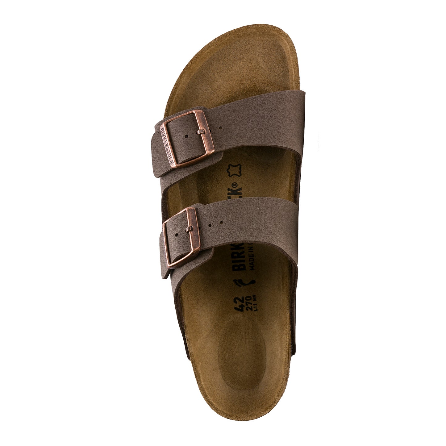 Peltz Shoes  Women's Birkenstock Arizona Birkibuc Sandals - Narrow Fit Mocha Birkibuc 151183 N
