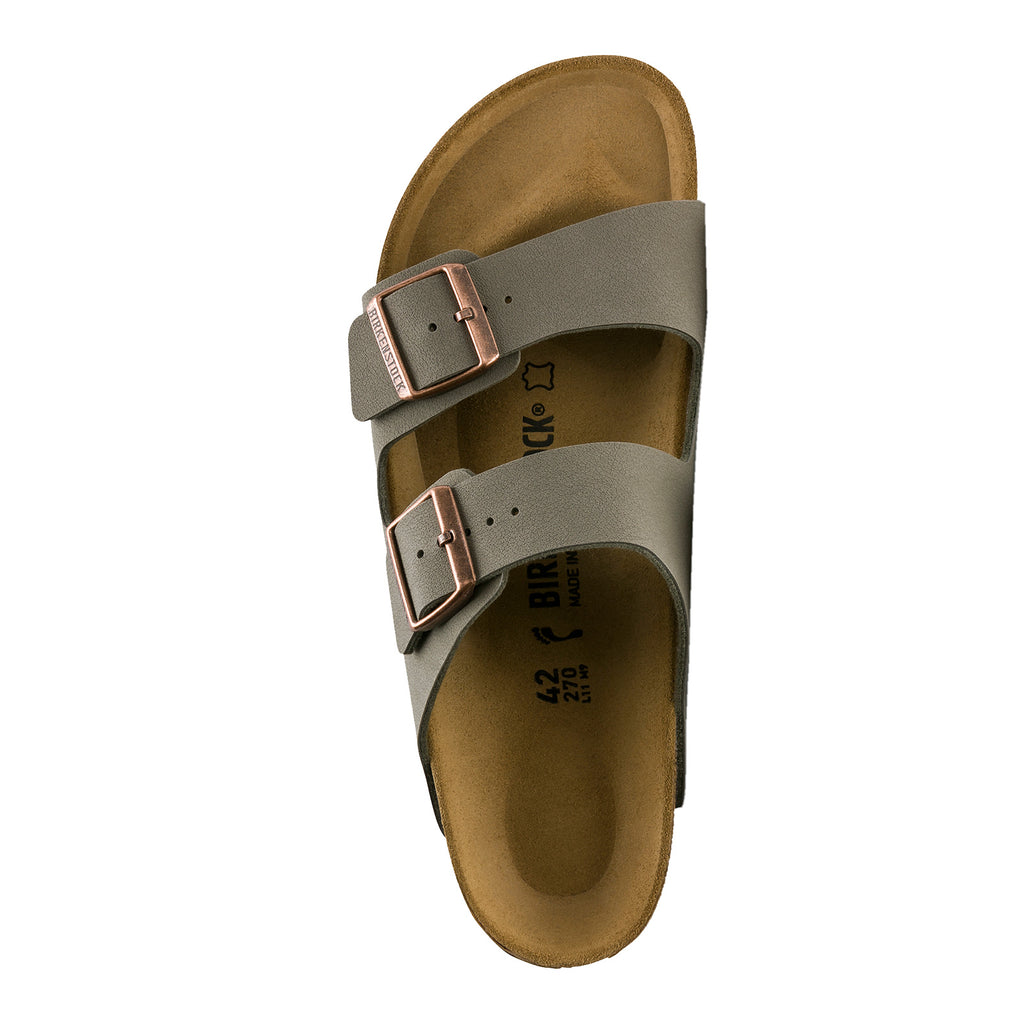 [POS] Women's Birkenstock Arizona Birkibuc Sandals - Narrow Fit STONE BIRKIBUC 151213 N-POS