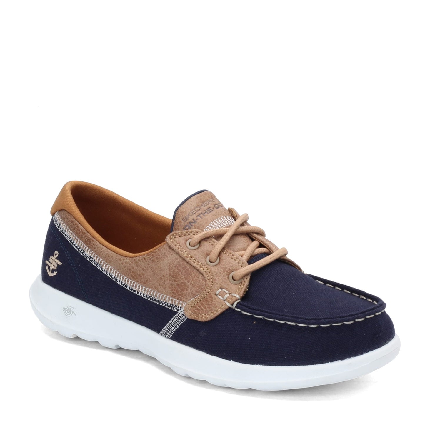Peltz Shoes  Women's Skechers Performance GOwalk Lite - Coral Boat Shoe - Wide Width NAVY 15430W-NVY
