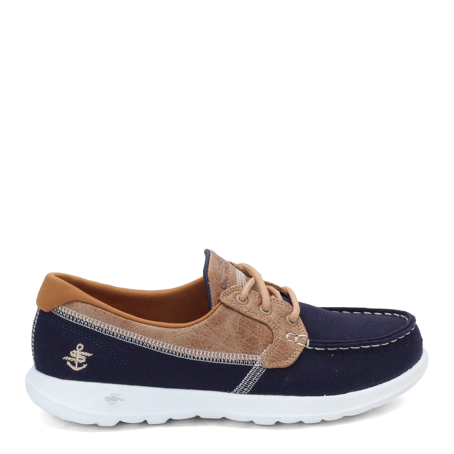 Peltz Shoes  Women's Skechers Performance GOwalk Lite - Coral Boat Shoe - Wide Width NAVY 15430W-NVY