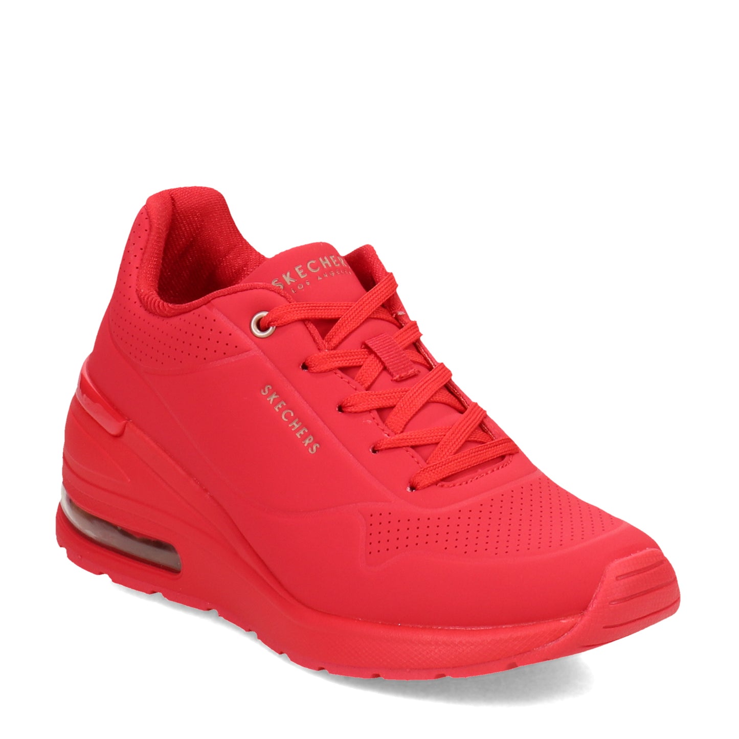 Peltz Shoes  Women's Skechers Street Million Air - Elevated Air Sneaker Red 155401-RED